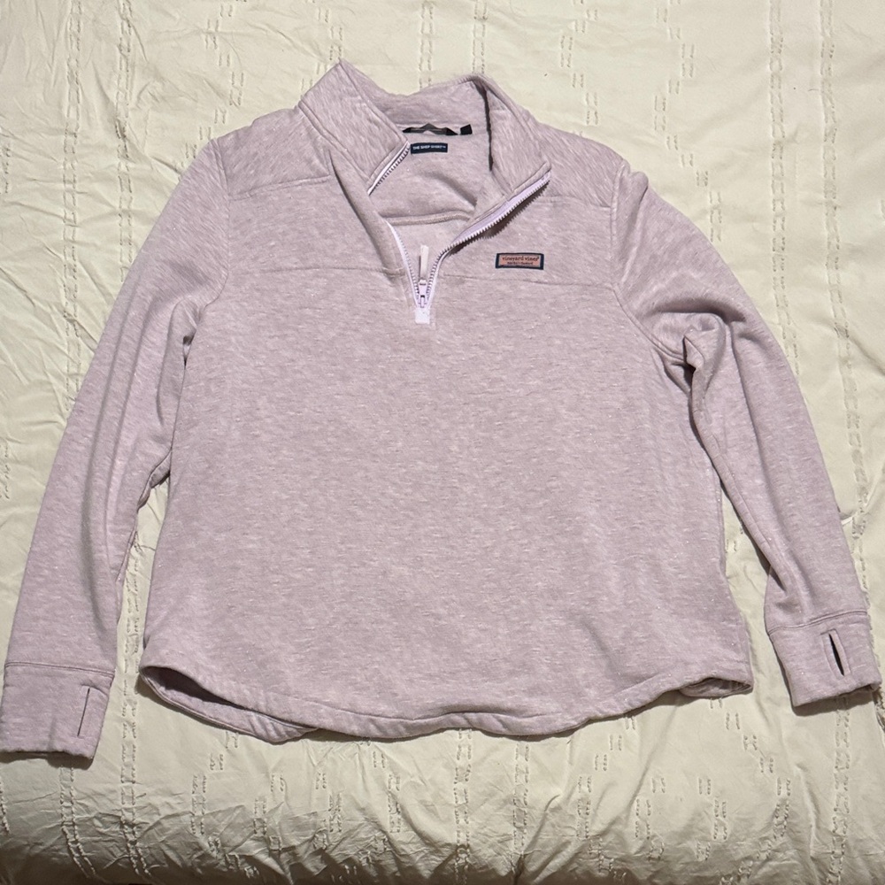 Vineyard Vines Light Purple Cowl Neck Sweater With Sparkles